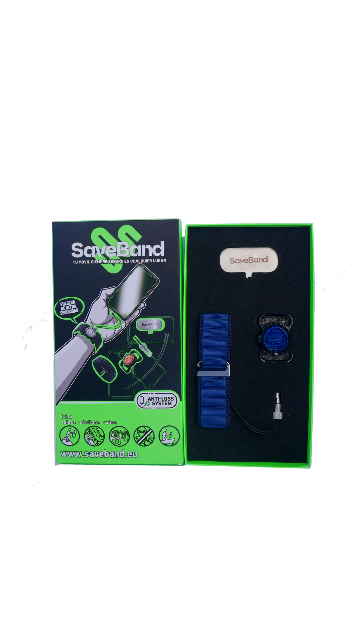 SaveBand - Blau / Standardgröße, vollständig verstellbar.